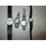 Four vintage wrist watches