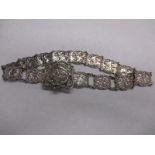 A silver plated Nurses belt depicting Reynold's angles