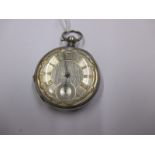 silver cased pocket watch