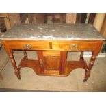 An Edwardian marble topped washstand