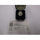 A 9ct gold ring set with a total diamond weight of 2ct, with certificate