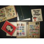 Various stamps and albums