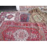 4 vintage wool rugs