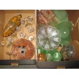 6 Babycham glasses and other glasswares