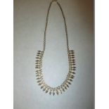 A 9ct gold choker necklace, approx weight 7.4g