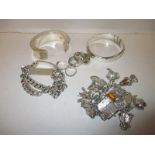 a quantity of silver jewellery and other white metal items, approx weight 292g