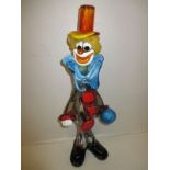 A large glass Murano clown