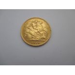 A 1914 gold Half Sovereign
