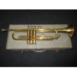 A vintage Grafton Dallas of London Trumpet in hard case