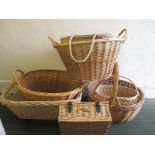 A quantity of wicker baskets