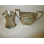 2 sterling silver presentation cups, approximate weight 184g