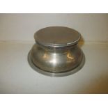 An art deco sterling silver inkwell