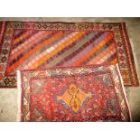 Two vintage wool rugs