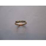 An 18ct & Platinum 5 stone diamond ring