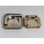 Two Silver Ashtrays 110g