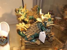 Two Chinese Ceramic Foo Dogs