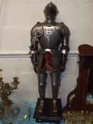 A Mounted Suit Of Armour 36in Tall
