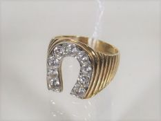 A 9ct Gold Horseshoe Ring