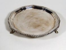 A Small Footed Silver Salver 180g