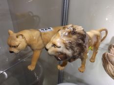 A Beswick Lion & Lioness