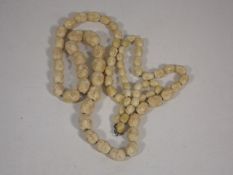 A Late Victorian Set Of Ivory Beads