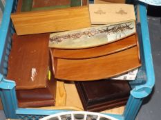 A Crate Of Various Boxes & Wooden Storage Items