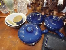 Three Denby Saucepans & Related Items
