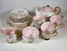 A Royal Albert Gilded Porcelain Tea Service