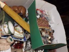 A Box Of Miscellany Ceramics & Other Items With Tw