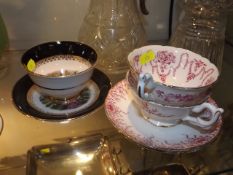 Two Antique Coalport Cups & Saucers Twinned With L
