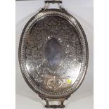 A Large 19thC. Silver Plated Butlers Tray 72cm