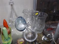 A Liskeard Glass Vase & Other Glass Ware