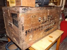 A Baghdad Dairy Company Zinc Lined Pin Trunk