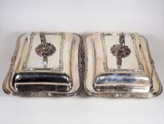 A Pair Of 19thC. Silver Plated Tureens