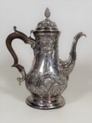 An 18thC. George III Hester Bateman Silver Coffee