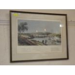 An Antique Print Of Royal Albert Bridge