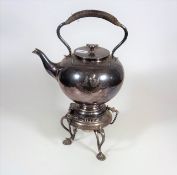 A Victorian Silver Plated Kettle & Stand