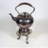 A Victorian Silver Plated Kettle & Stand