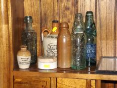 A Stoneware Whisky Decanter & Other Items