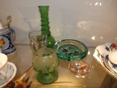 An Antique Glass Vase Twinned With Other Glass Inc