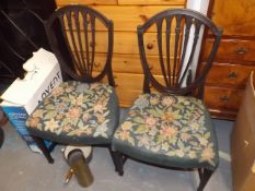 A Pair Of Antique Hepplewhite Mahogany Chairs