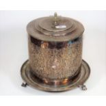 A Victorian Silver Plated Biscuit Barrel With Chas