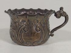 A Small Silver Embossed Cup
