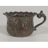 A Small Silver Embossed Cup