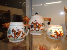 A Small Huntsman & Hound Tea Set