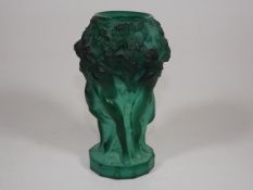 A Small Czech Art Deco Style Figurative Vase
