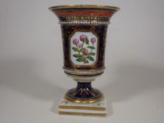 A 19thC. Hand Decorated Porcelain Footed Vase, Wit