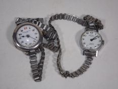 Two Ladies Watches, One With Silver Cased A/F