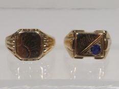 Two Gents 9ct Gold Cygnet Rings