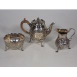 A Victorian Silver Chocolate Set